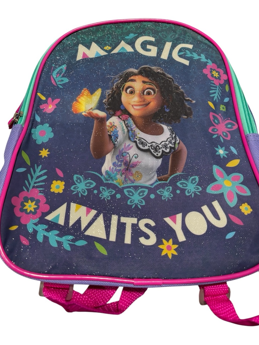 Disney Encanto Kids Backpack - Navy, Pink & Teal 11inch Mini Back Pack